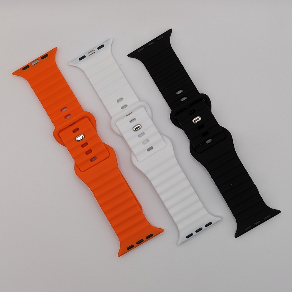 OceanBreeze Silikon Armband für Apple Watch 1 2 3 4 5 6 7 8 9 Ultra & Ultra 2 38/40/41 & 42/44/45/49mm