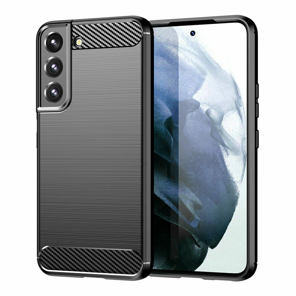 Schutzhülle für Samsung Galaxy S22, S22 Ultra, S22+ Plus Case Carbon Look Cover