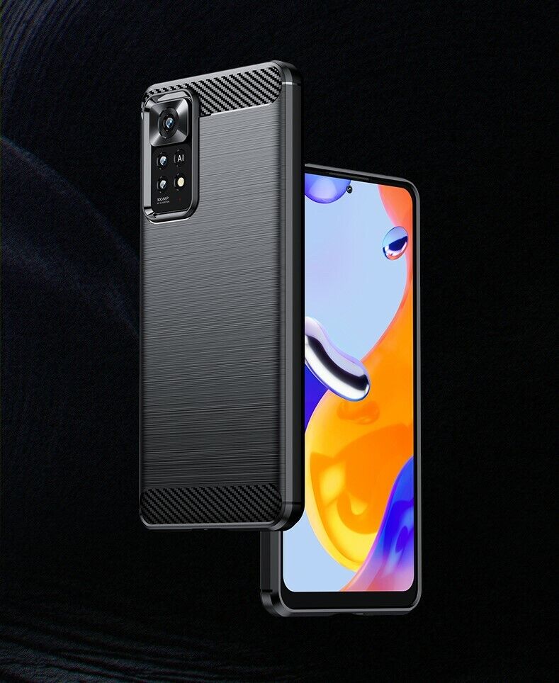 Schutzhülle für Xiaomi Redmi Note 11 Pro 5G / 4G Silikon Case Carbon Look Cover