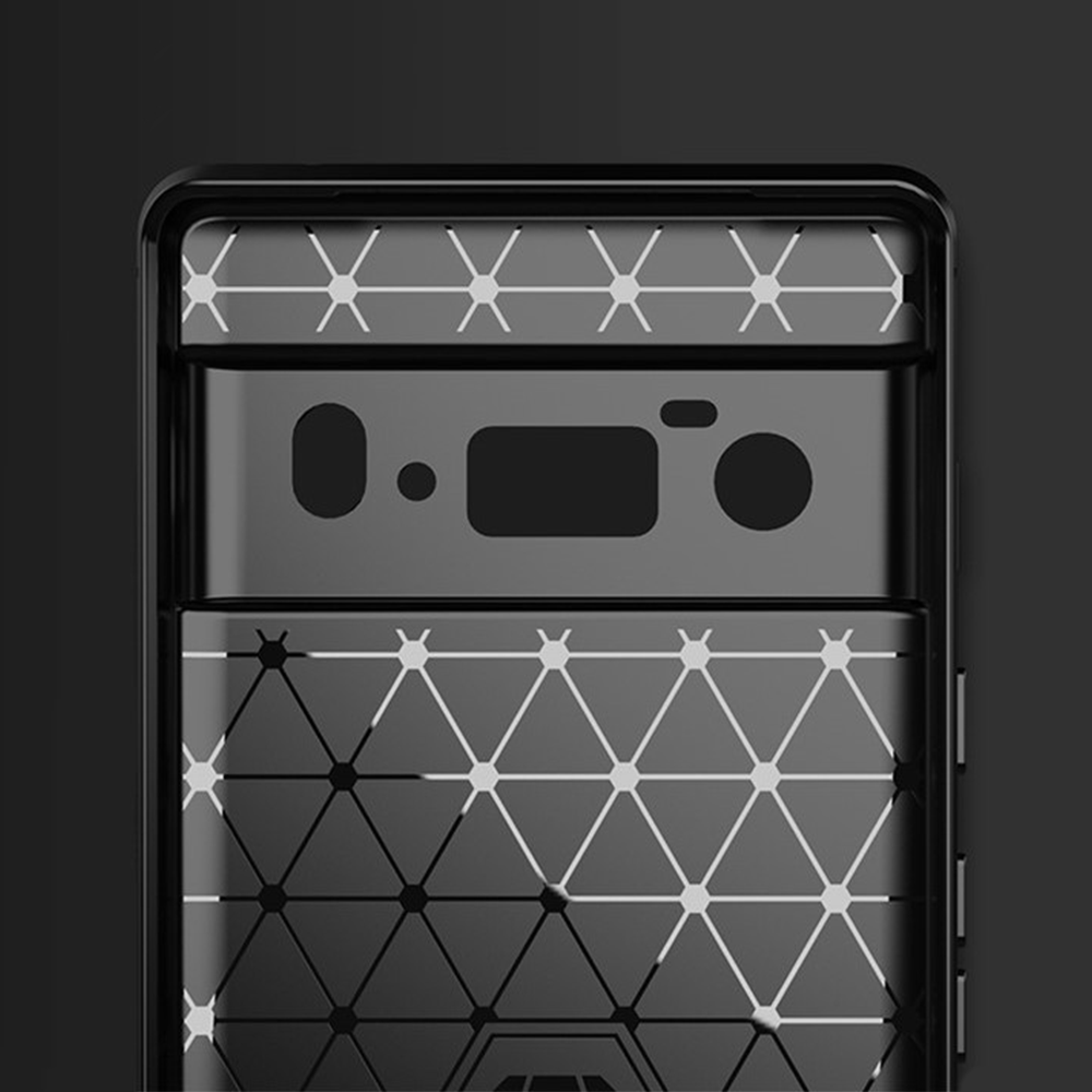 Schutzhülle für Google Pixel 6 Pro Case Carbon Look schwarz Bumper Cover