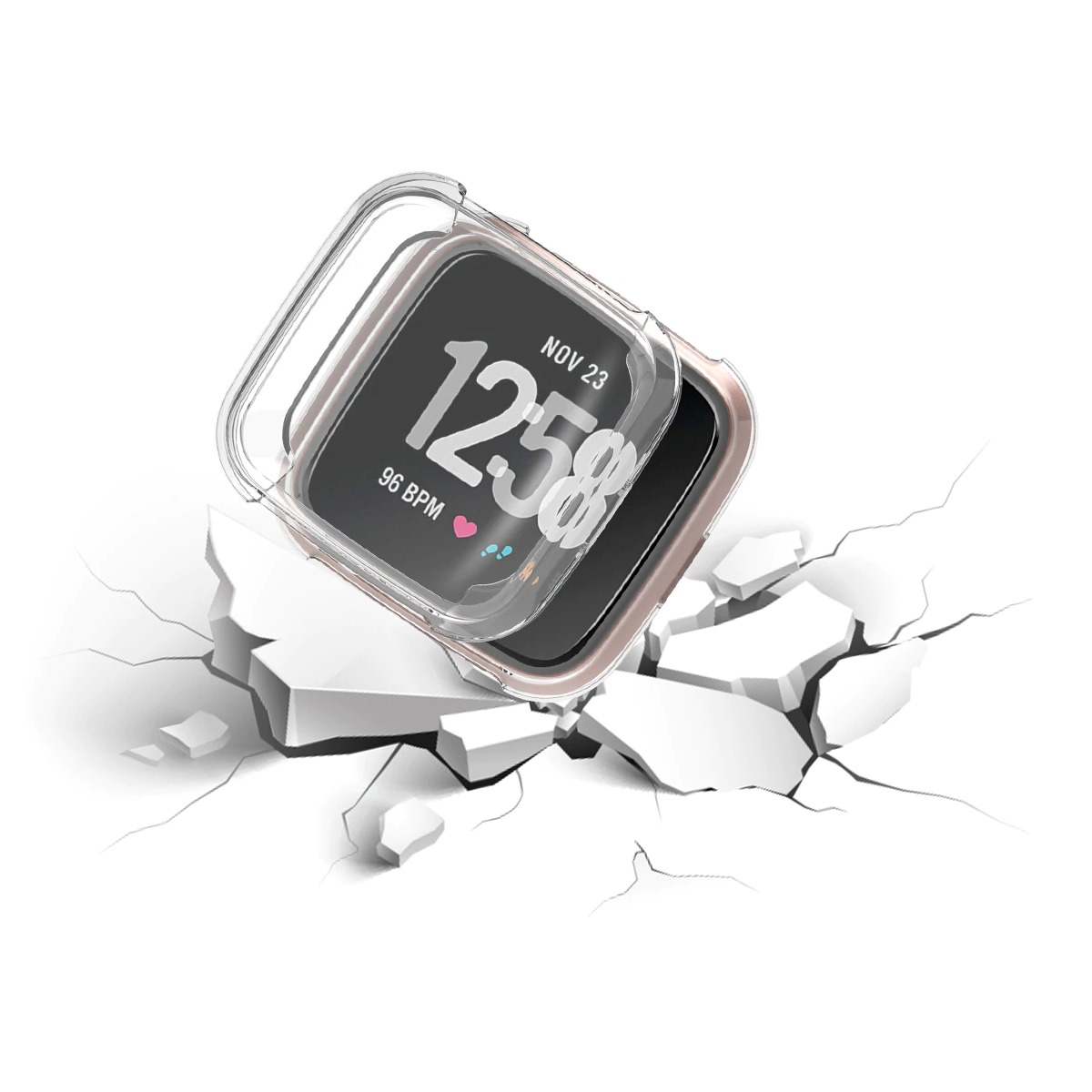 Schutzhülle für Fitbit Versa 2 Full Cover Case Screen Protector Bumper TPU