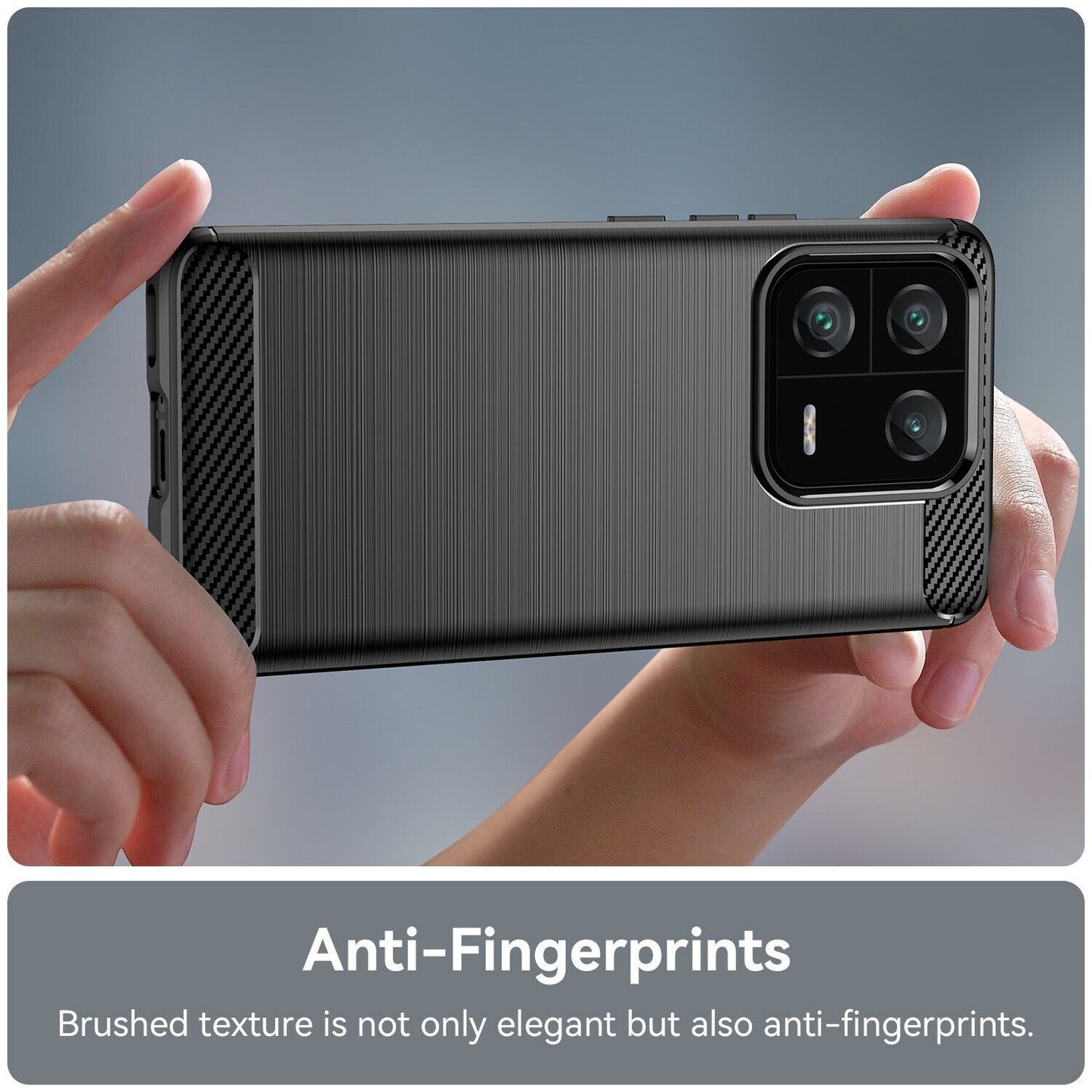 Schutzhülle für Xiaomi 13 Pro Silikon Case Carbon Look schwarz Slim Cover Bumper