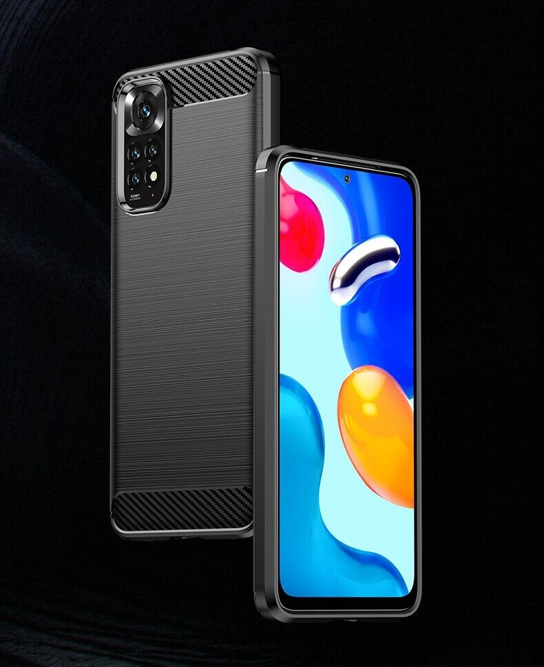Schutzhülle für Xiaomi Redmi Note 11 / 11S Silikon Case Carbon Look Bumper Cover