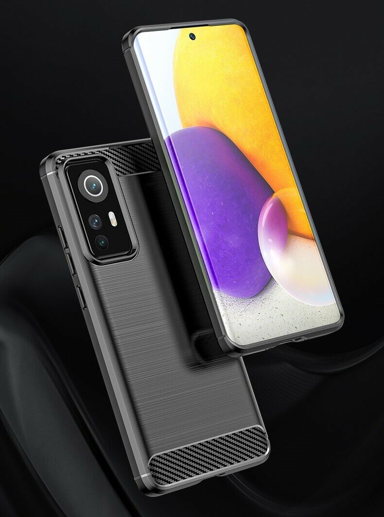 Schutzhülle für Xiaomi Mi 12 / 12X Silikon Case Carbon Look Slim Cover Bumper