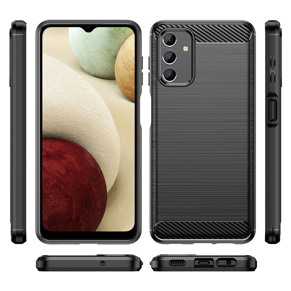 Schutzhülle für Samsung Galaxy A13 5G Case Carbon Look schwarz Bumper Cover