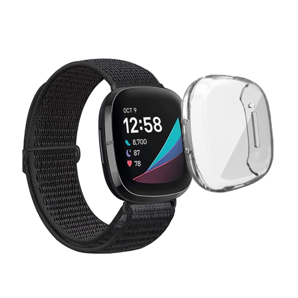 Schutzhülle für Fitbit Versa 3 / Sense Full Cover Case Screen Protector Bumper