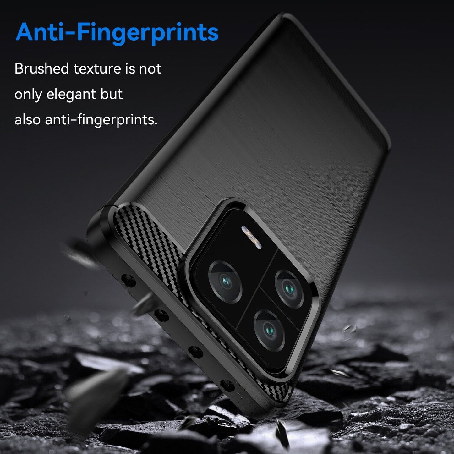 Schutzhülle für Xiaomi 13 Pro Silikon Case Carbon Look schwarz Slim Cover Bumper