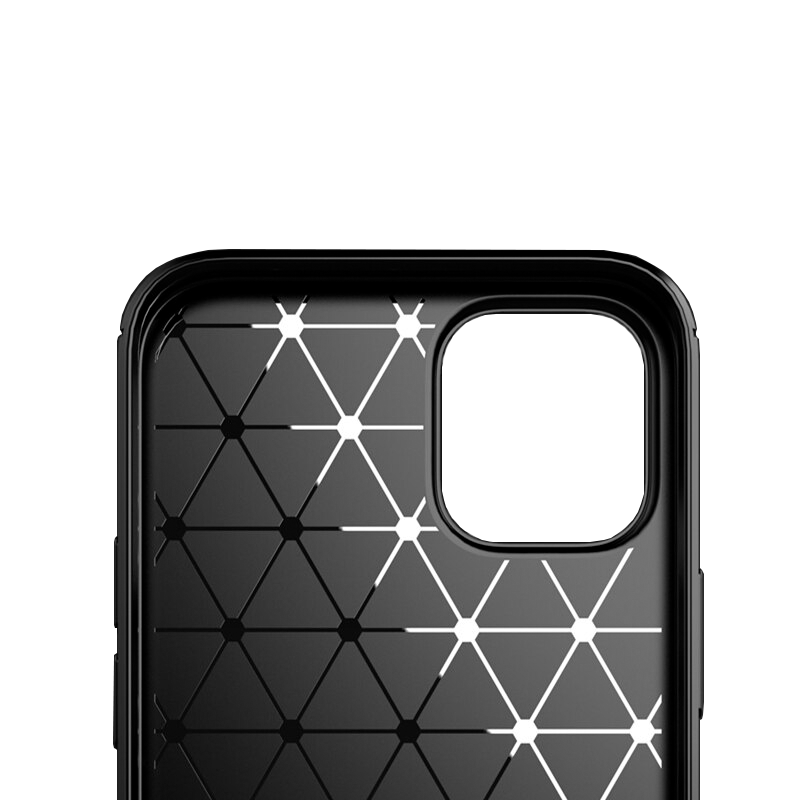 Xiaomi Mi 11 Lite 5G Schutzhülle Silikon Case Carbon Look schwarz Slim Cover