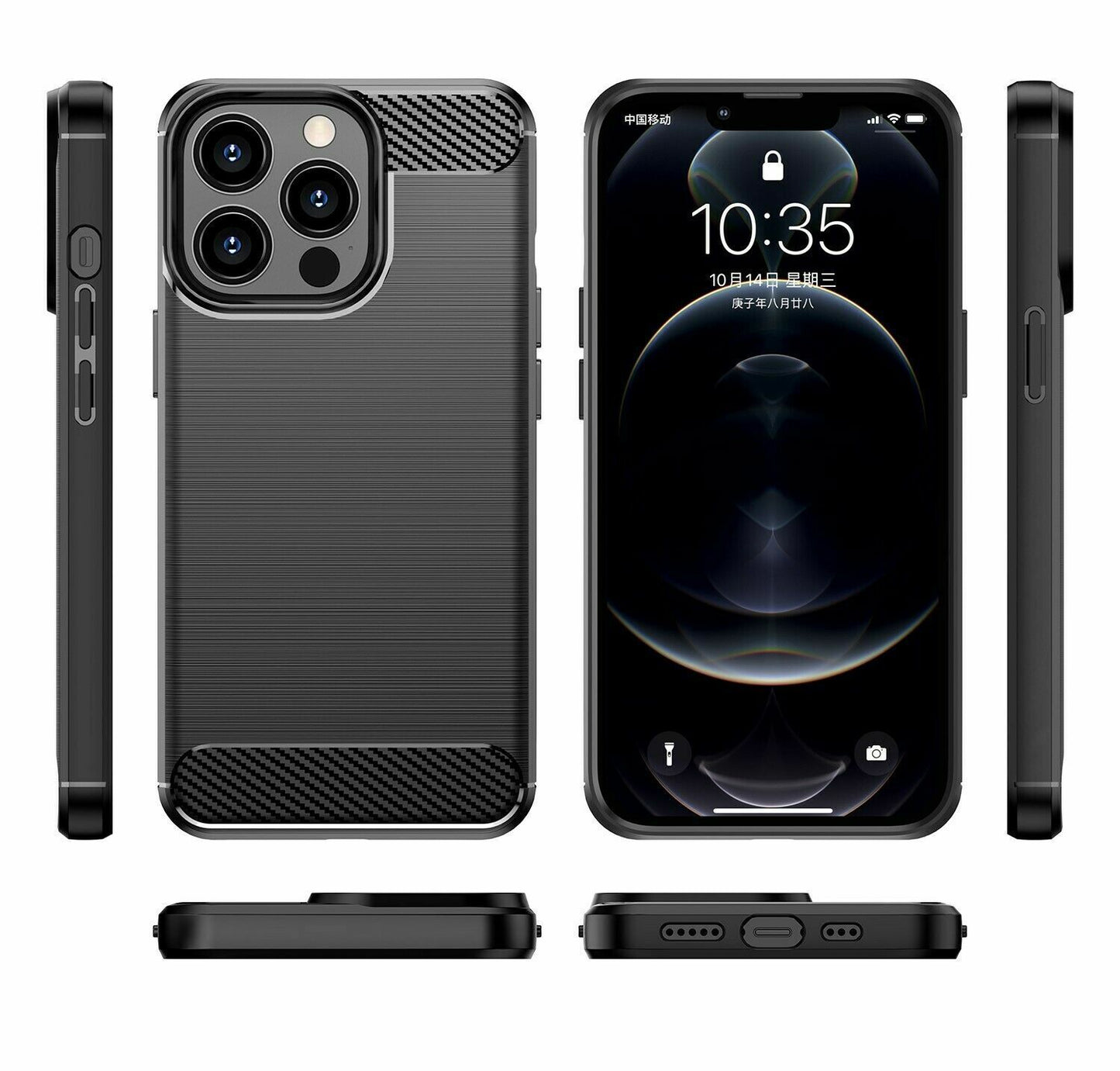 Schutzhülle für Apple iPhone 13 / mini / Pro / Pro Max Case Carbon Look Cover