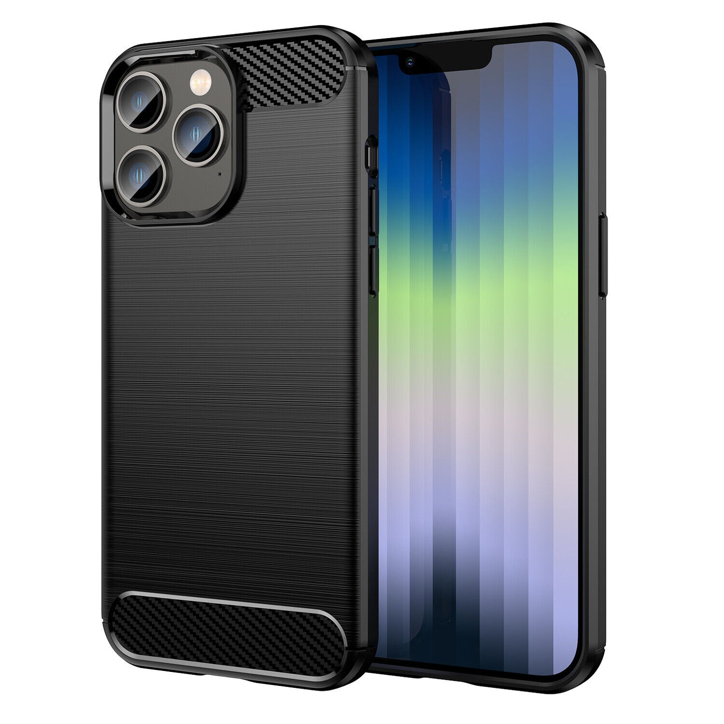 Schutzhülle für Apple iPhone 14 / Plus / Pro / Pro MAX Case Carbon Look Cover