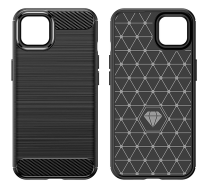 Schutzhülle für Apple iPhone 14 / Plus / Pro / Pro MAX Case Carbon Look Cover