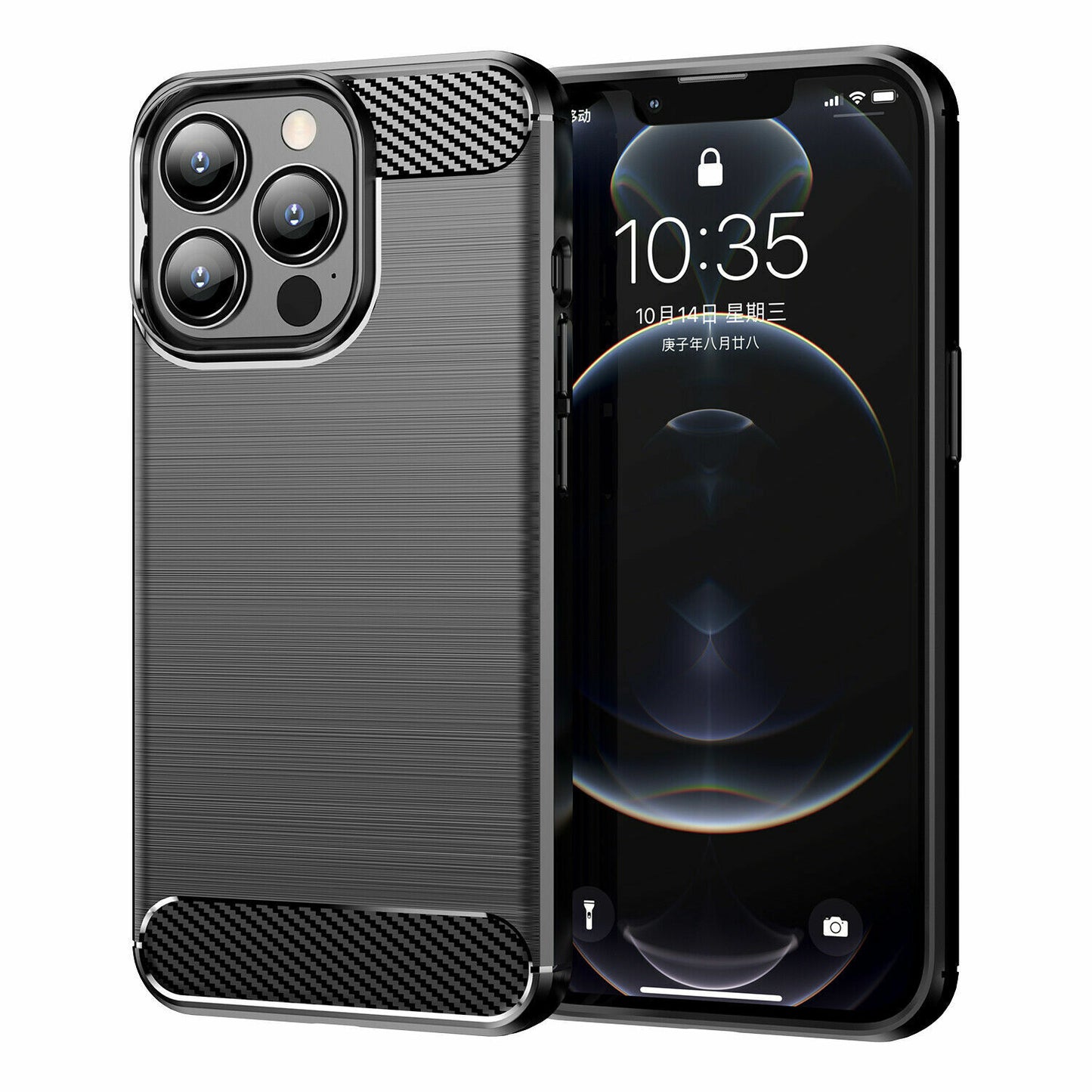 Schutzhülle für Apple iPhone 13 / mini / Pro / Pro Max Case Carbon Look Cover