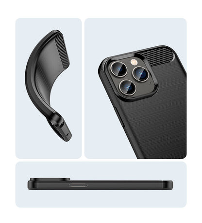 Schutzhülle für Apple iPhone 14 / Plus / Pro / Pro MAX Case Carbon Look Cover