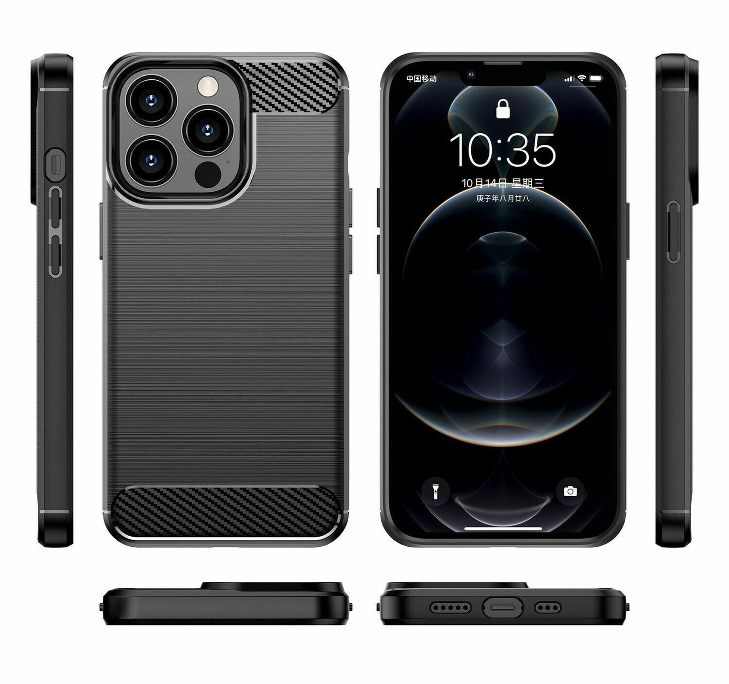 Schutzhülle für Apple iPhone 13 / mini / Pro / Pro Max Case Carbon Look Cover