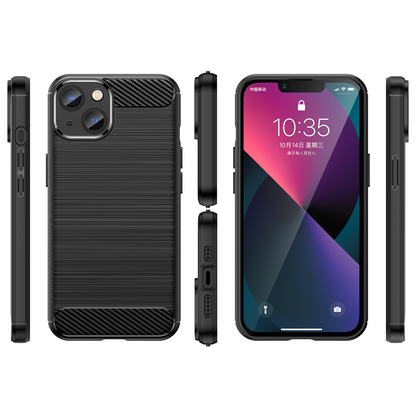 Schutzhülle für Apple iPhone 14 / Plus / Pro / Pro MAX Case Carbon Look Cover