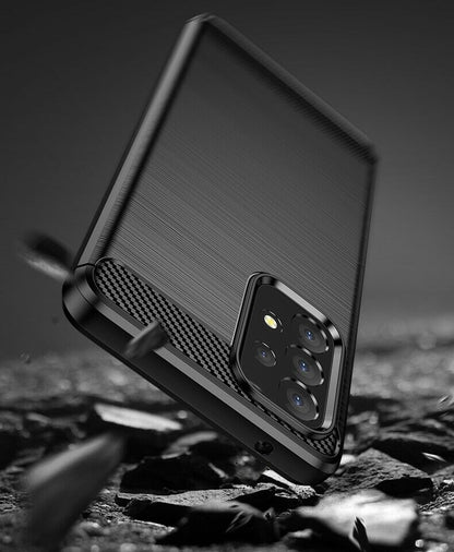 Schutzhülle für Samsung Galaxy A53 5G Case Carbon Look schwarz Bumper Cover