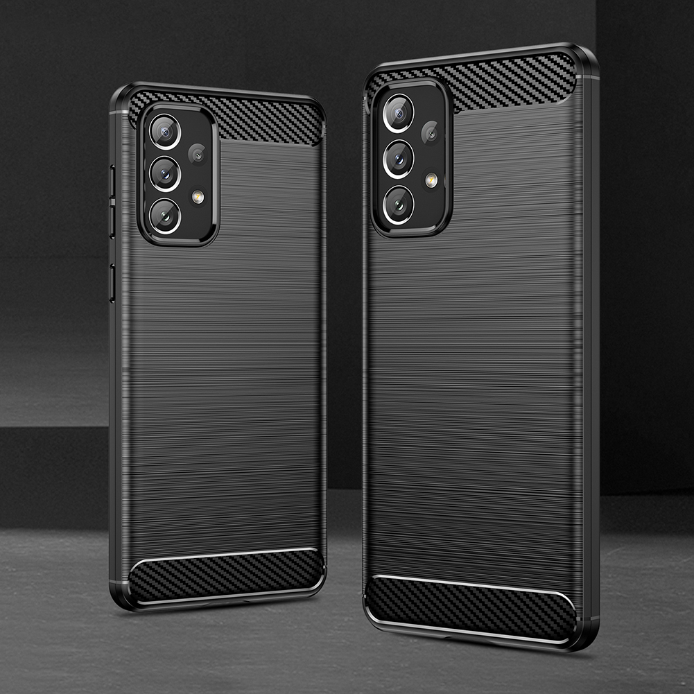 Schutzhülle für Samsung Galaxy A73 5G Case Carbon Look schwarz Bumper Cover