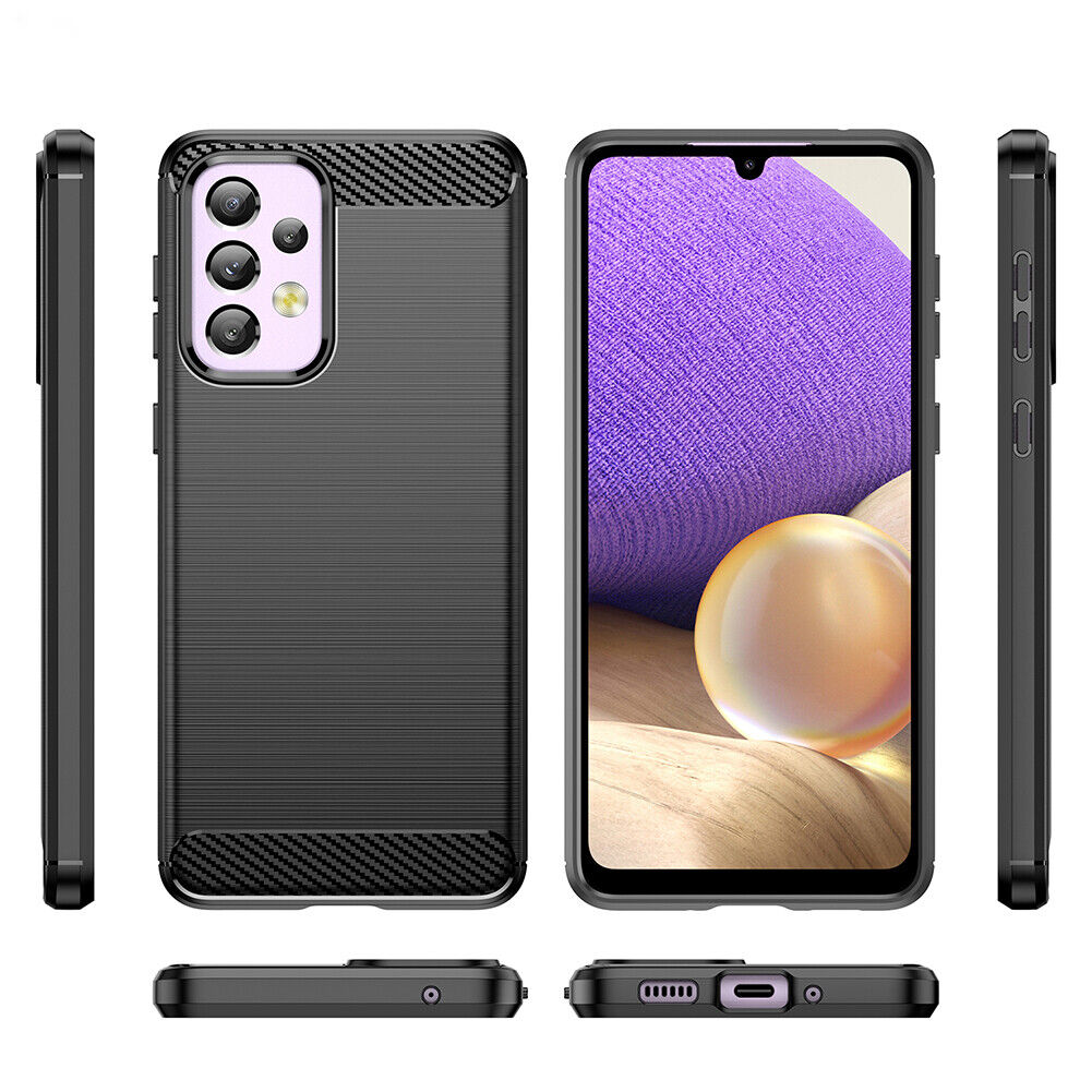 Schutzhülle für Samsung Galaxy A33 5G Case Carbon Look schwarz Bumper Cover