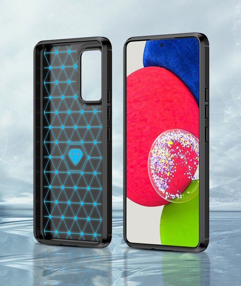 Schutzhülle für Samsung Galaxy A53 5G Case Carbon Look schwarz Bumper Cover
