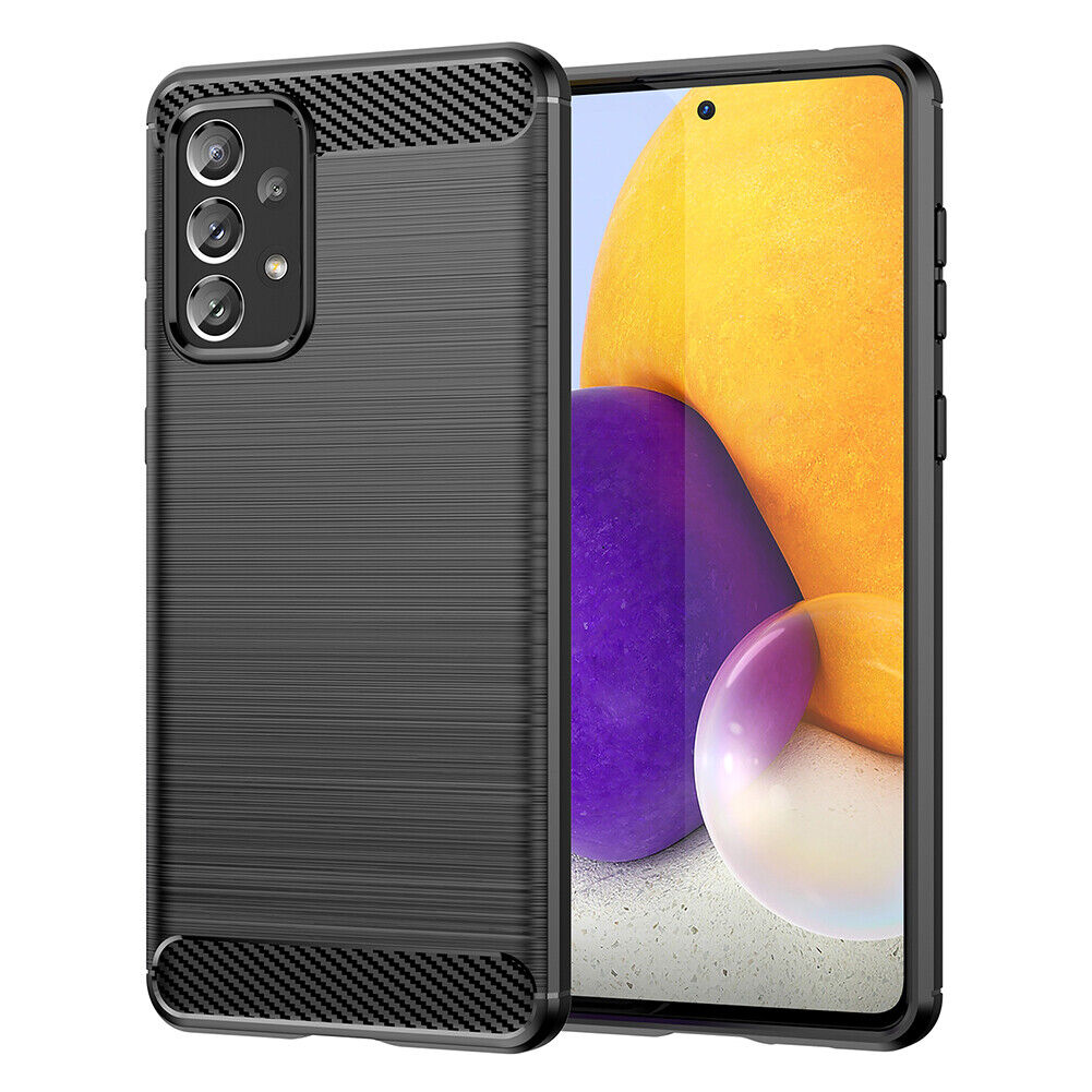 Schutzhülle für Samsung Galaxy A73 5G Case Carbon Look schwarz Bumper Cover