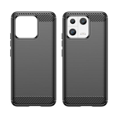 Schutzhülle für Xiaomi 13 Silikon Case Carbon Look schwarz Slim Cover Bumper