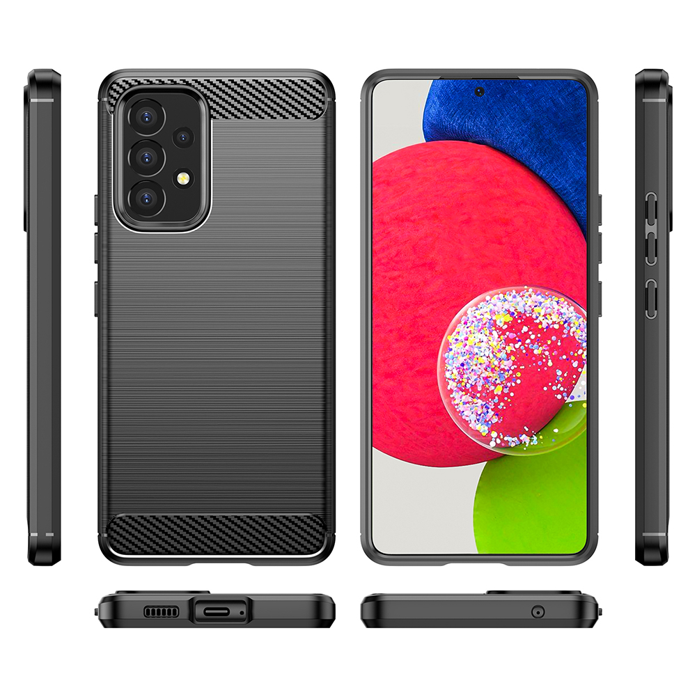 Schutzhülle für Samsung Galaxy A53 5G Case Carbon Look schwarz Bumper Cover