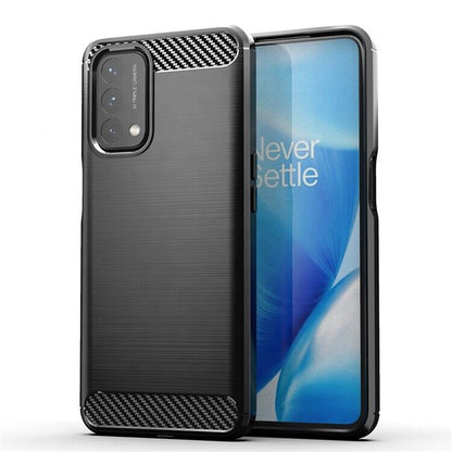 OnePlus Nord N200 5G Schutzhülle Silikon Case Carbon Look schwarz Slim Cover