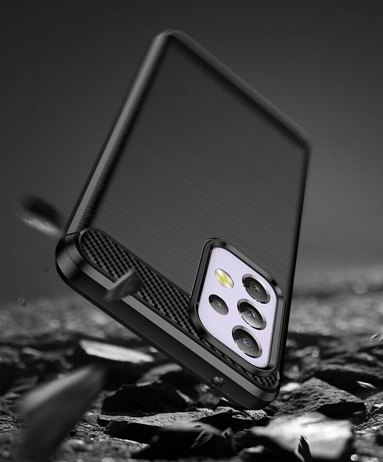 Schutzhülle für Samsung Galaxy A33 5G Case Carbon Look schwarz Bumper Cover