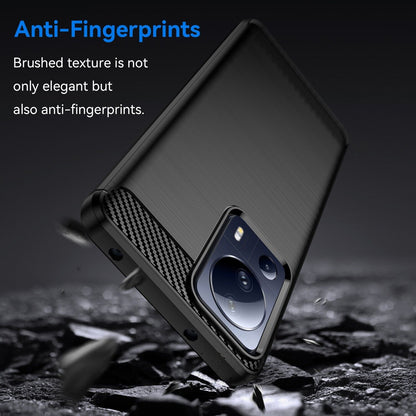 Schutzhülle für Xiaomi 13 Lite 5G Silikon Case Carbon Look schwarz Cover Bumper