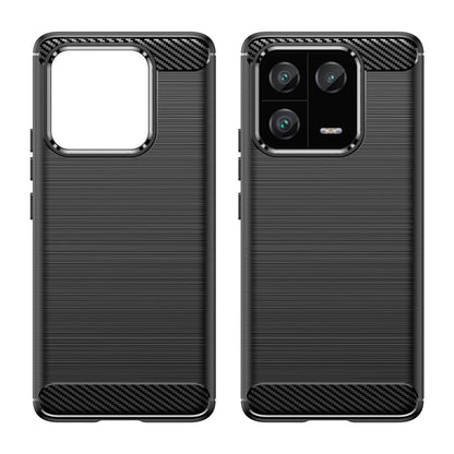 Schutzhülle für Xiaomi 13 Pro Silikon Case Carbon Look schwarz Slim Cover Bumper
