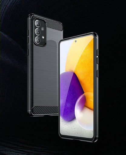 Schutzhülle für Samsung Galaxy A73 5G Case Carbon Look schwarz Bumper Cover