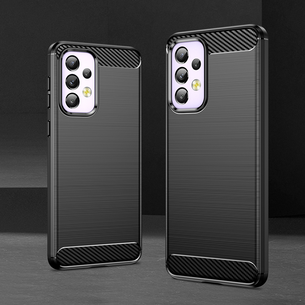 Schutzhülle für Samsung Galaxy A33 5G Case Carbon Look schwarz Bumper Cover