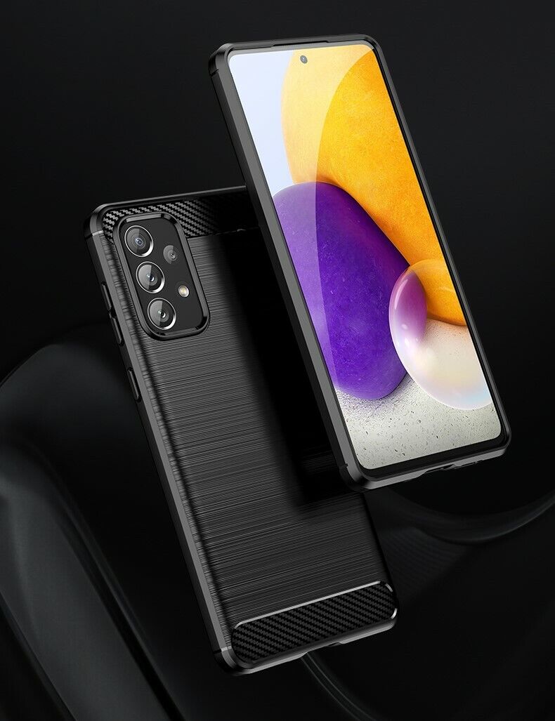 Schutzhülle für Samsung Galaxy A73 5G Case Carbon Look schwarz Bumper Cover