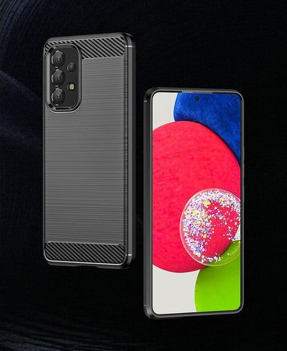 Schutzhülle für Samsung Galaxy A53 5G Case Carbon Look schwarz Bumper Cover