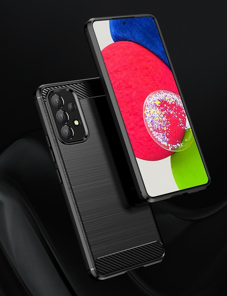 Schutzhülle für Samsung Galaxy A53 5G Case Carbon Look schwarz Bumper Cover