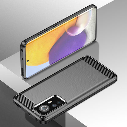 Schutzhülle für Xiaomi Mi 12 / 12X Silikon Case Carbon Look Slim Cover Bumper