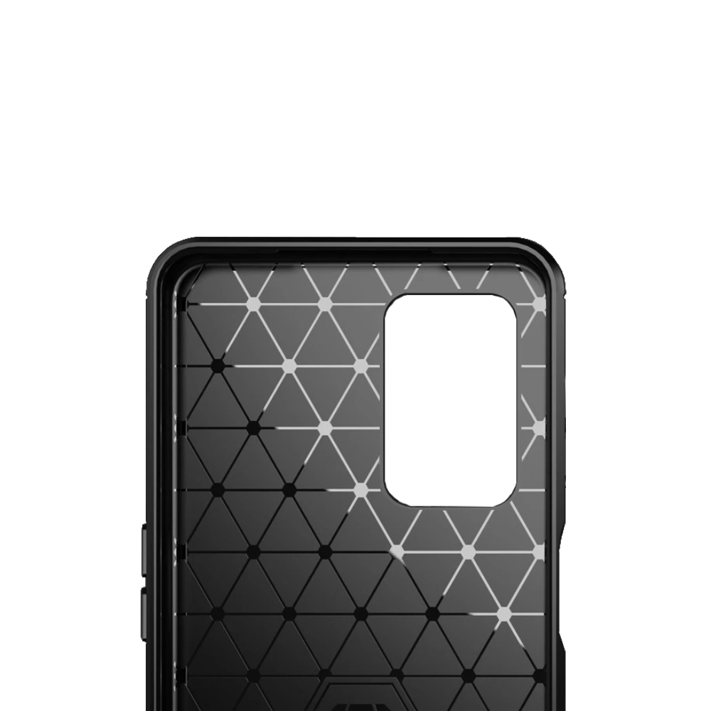 OnePlus Nord N200 5G Schutzhülle Silikon Case Carbon Look schwarz Slim Cover