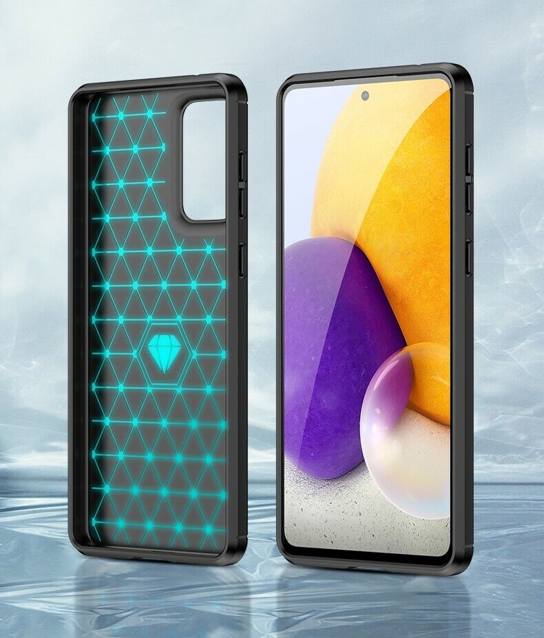 Schutzhülle für Samsung Galaxy A73 5G Case Carbon Look schwarz Bumper Cover