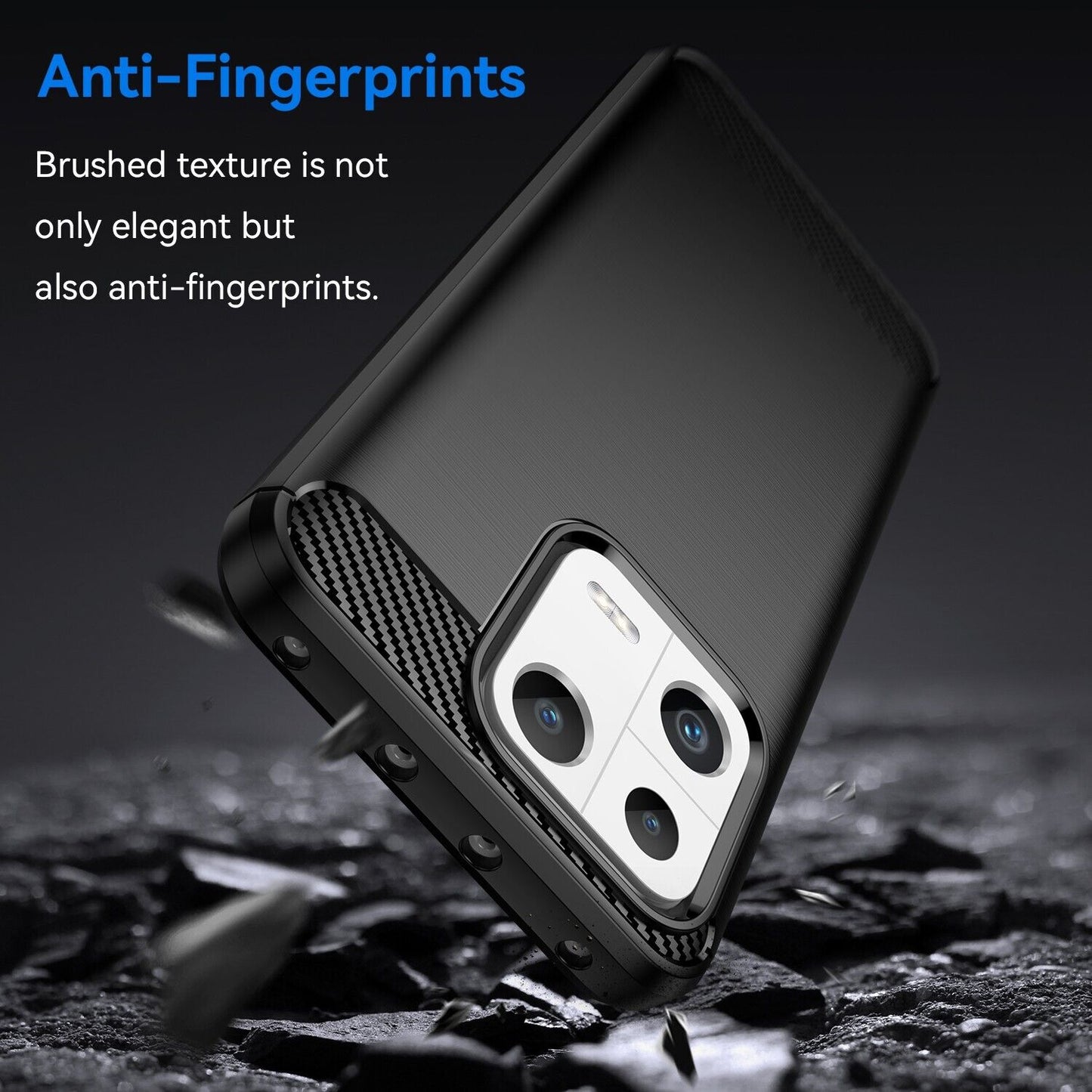 Schutzhülle für Xiaomi 13 Silikon Case Carbon Look schwarz Slim Cover Bumper