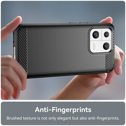 Schutzhülle für Xiaomi 13 Silikon Case Carbon Look schwarz Slim Cover Bumper