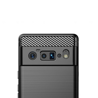 Schutzhülle für Google Pixel 6 Pro Case Carbon Look schwarz Bumper Cover