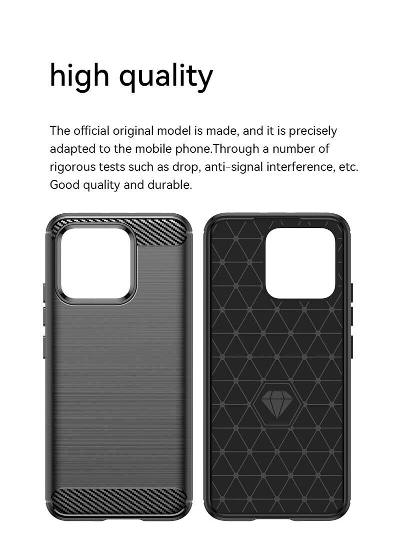 Schutzhülle für Xiaomi 13 Silikon Case Carbon Look schwarz Slim Cover Bumper