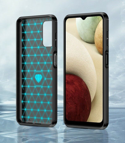 Schutzhülle für Samsung Galaxy A13 5G Case Carbon Look schwarz Bumper Cover