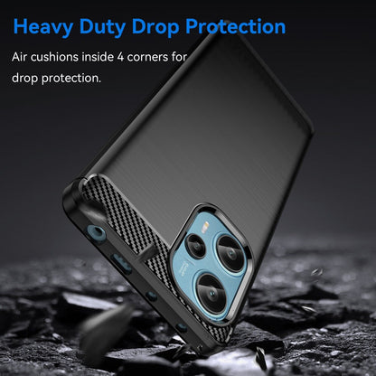 Schutzhülle für Xiaomi POCO F5 5G Case Carbon Look schwarz Bumper Cover