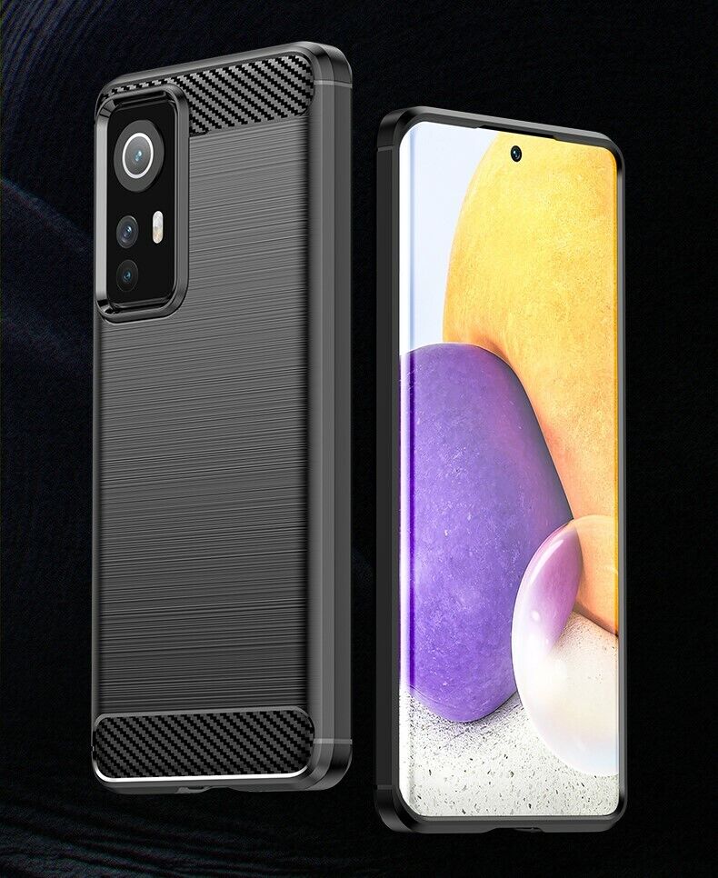 Schutzhülle für Xiaomi Mi 12 / 12X Silikon Case Carbon Look Slim Cover Bumper
